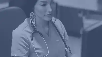 a native american medical office worker using the internet